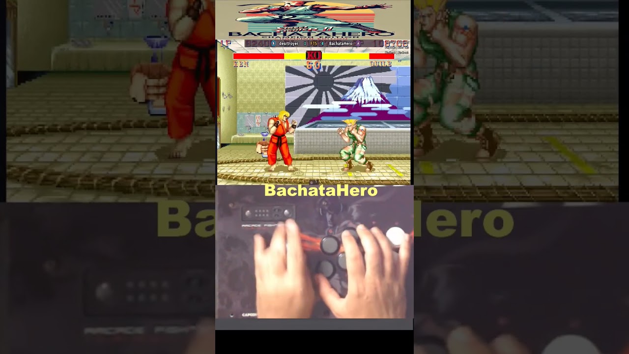 Ken vs Guile Agressive Round- Street Fighter II Champion Edition #streetfighter #retrogaming #sf2ce
