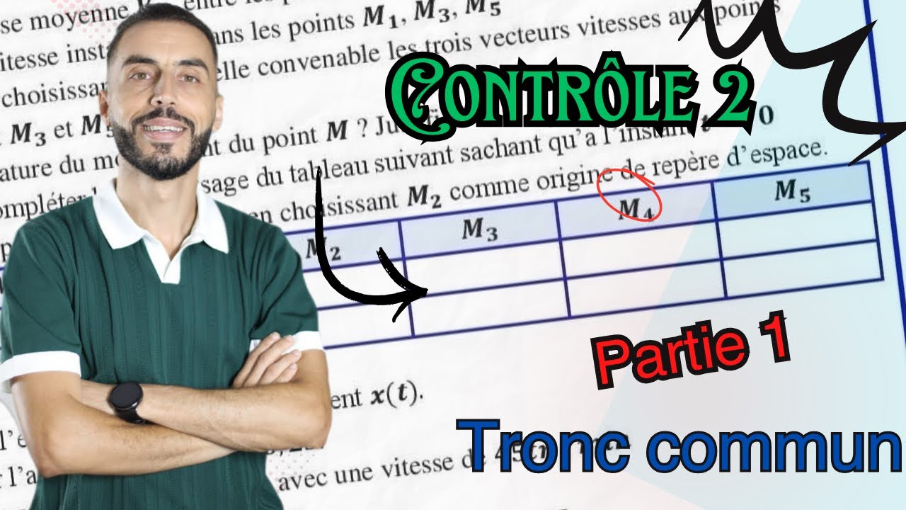 Tronc commun : Contrôle 2 physique semestre 1