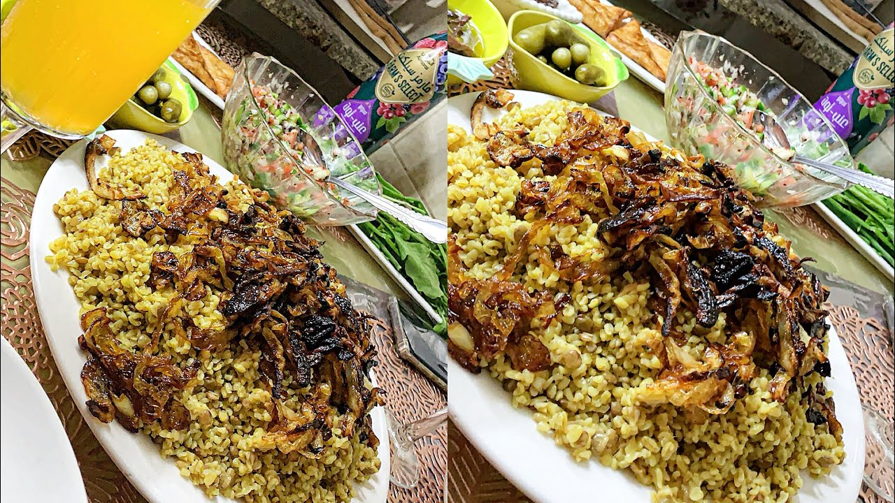 مجدرة البرغل بدون تعقيد😍 رح بتطلع معك مفلفلة ومش معجنة ناجحة من اول 💯