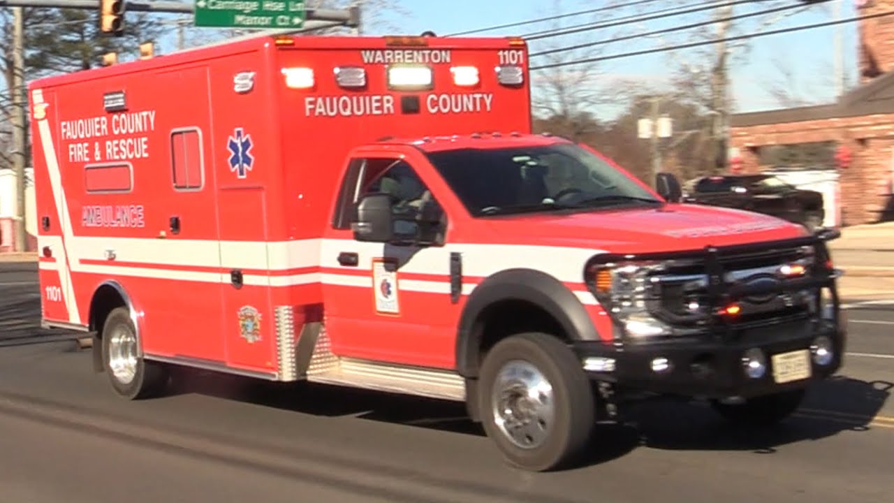 Fauquier County VA  Fire & Rescue Ambulance 1101 Responding 