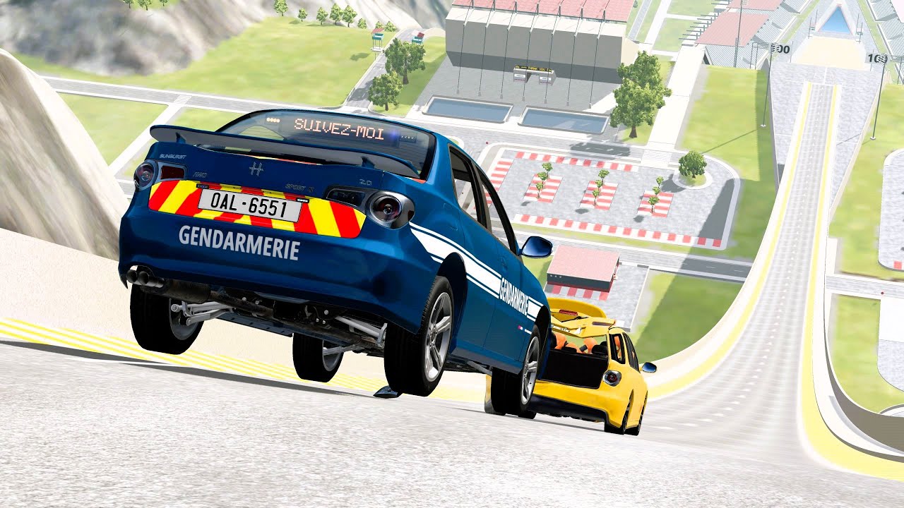 Voitures vs Méga Rampe | BeamNG drive | Cars vs Mega Ramp