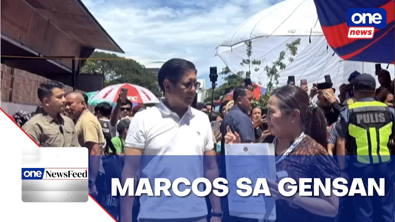 Marcos inspects quake-hit areas in GenSan | Newsfeed