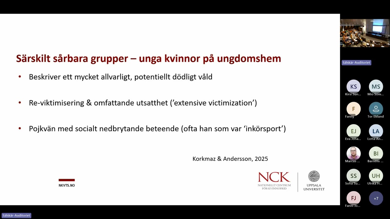 Seminarium om våld i ungas nära relationer