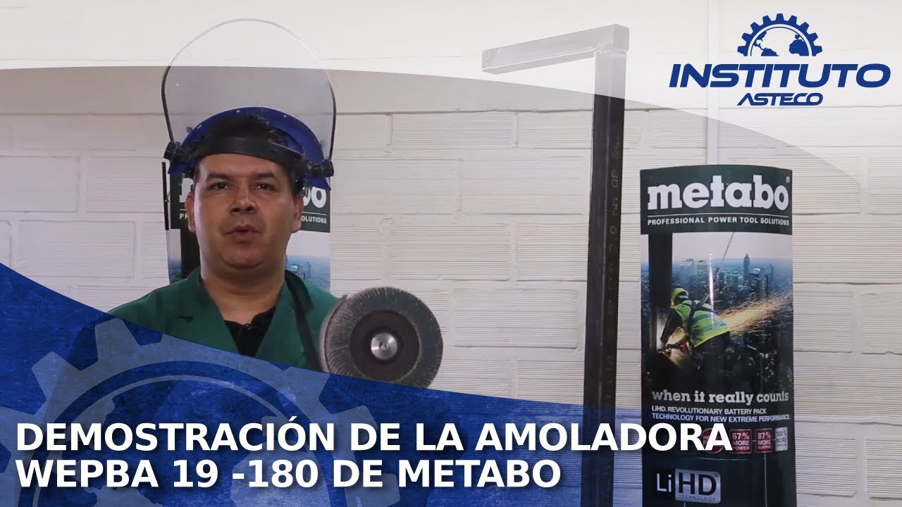 Demostración de la Amoladora WEPBA 19 -180 de Metabo