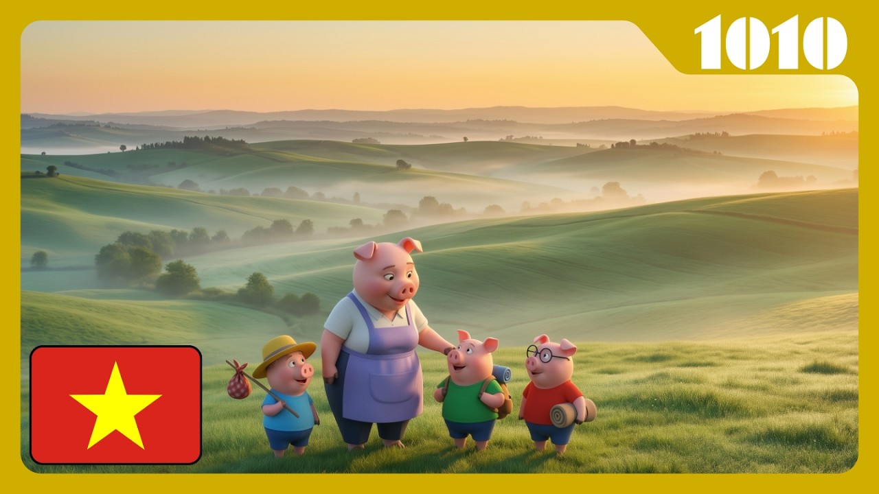 Ba Chú Heo Con (The Three Little Pigs) | Truyện cổ tích | Hello Story World, 1010-L