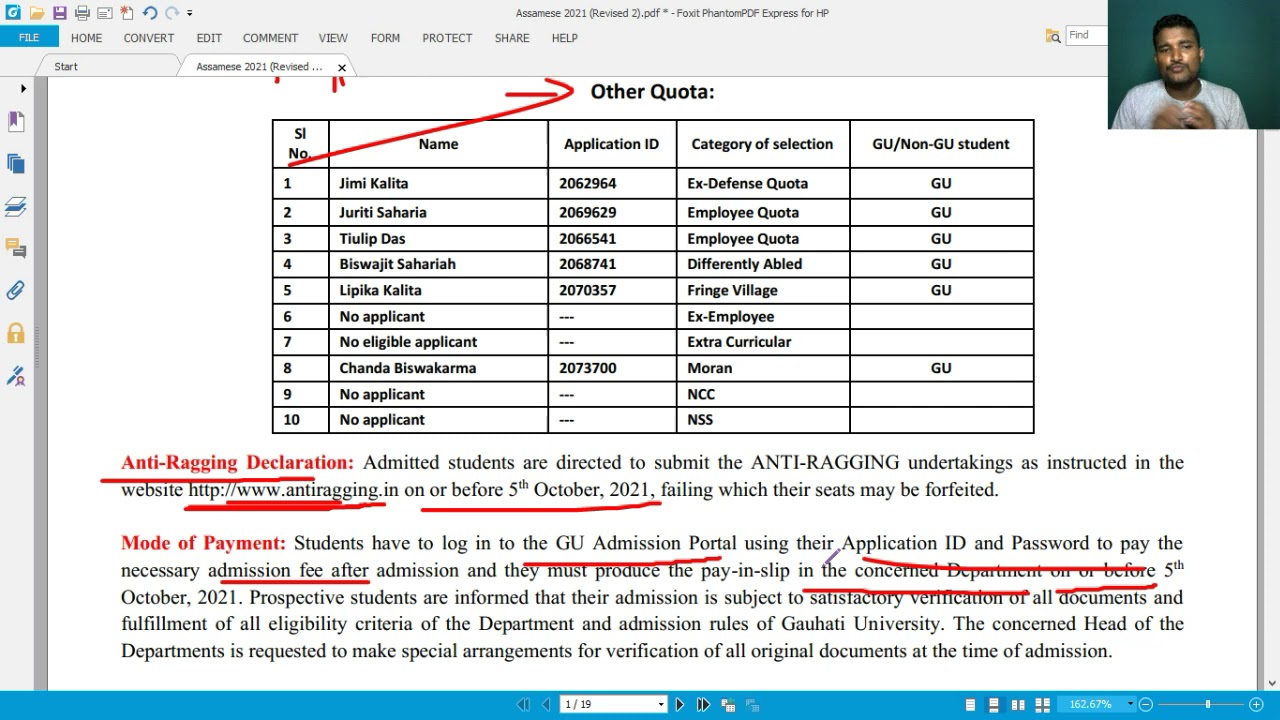 Gauhati University PG admission 2021-22 Full Process in One Minute #shorts #youtubeshorts #gauhatipg