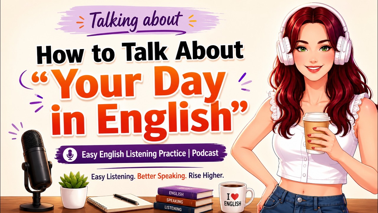 English Rise Podcast | How to Talk About Your Day in English | Easy English Listening for Beginners