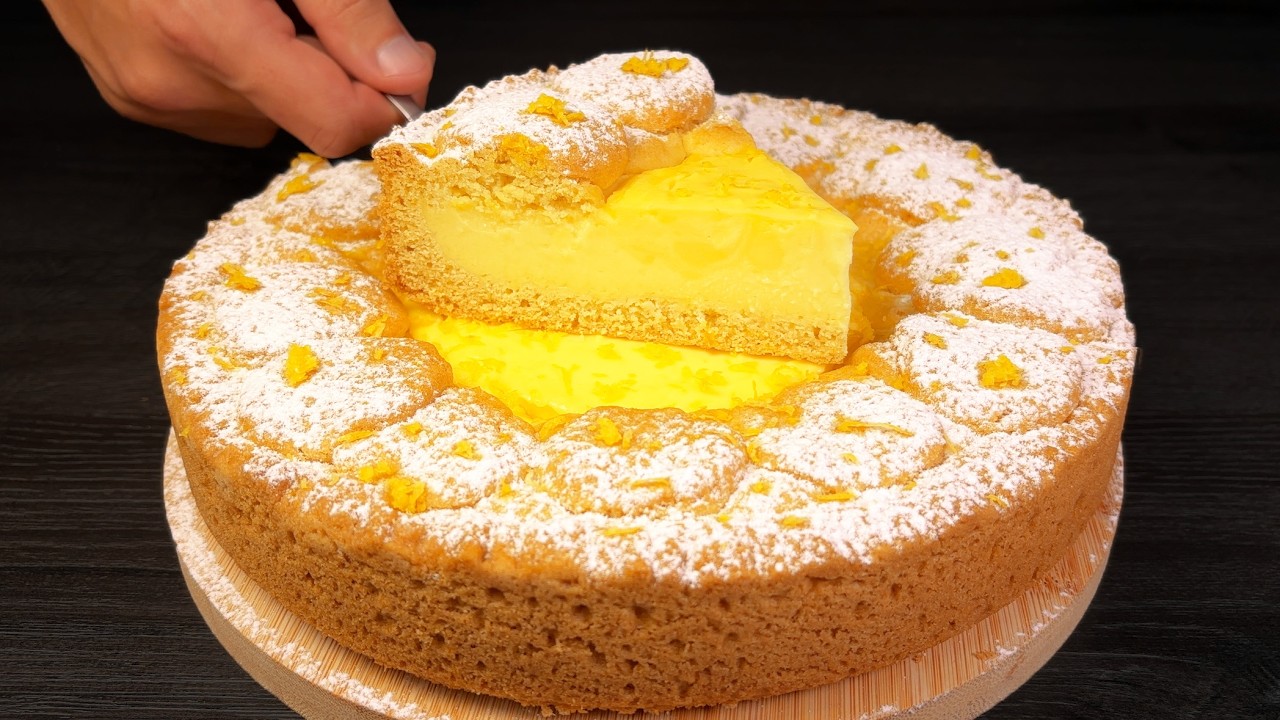 Das Geheimnis des Zitronenkuchen, der mit seinem Geschmack auffällt! Rezept in 10 Minuten.