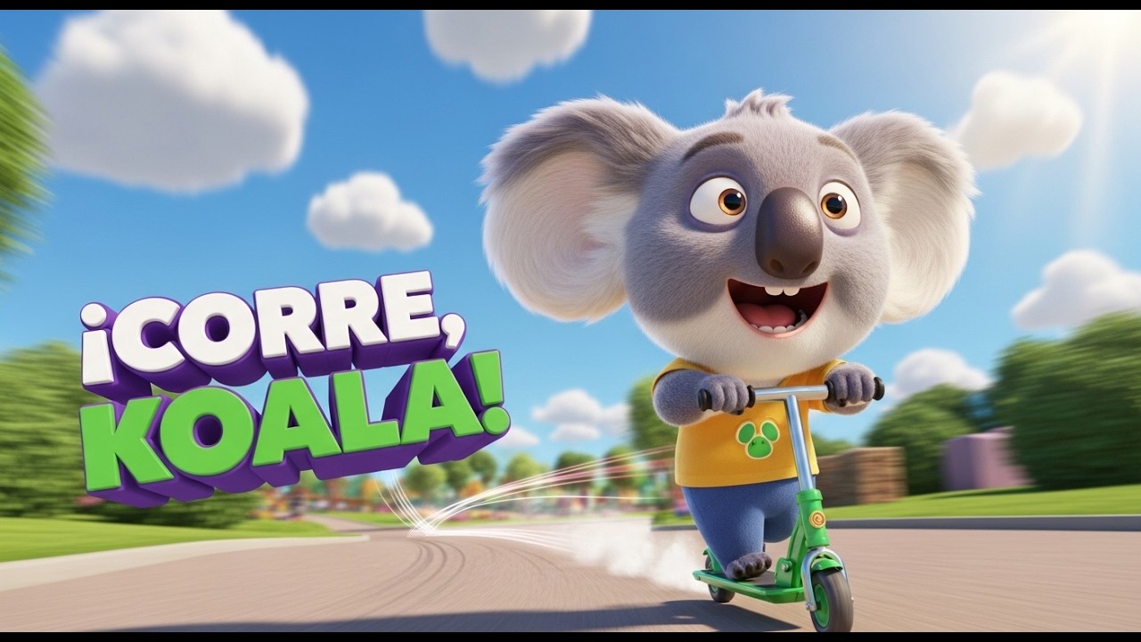 Pequeño Koala en un Patinete Veloz 🐨🛴 Canciones Infantiles para Niños | Rimas Infantiles