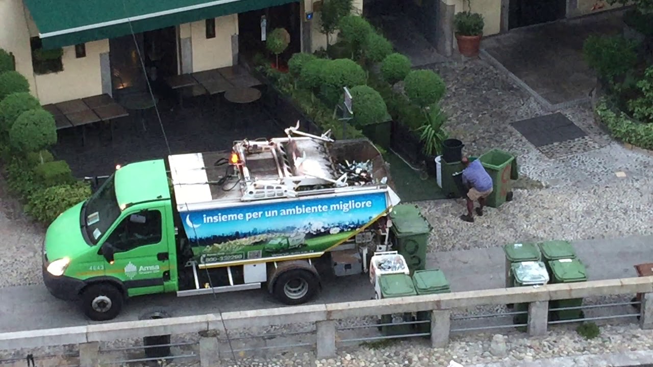 Bottle Recycling Morning in Milan, Italy