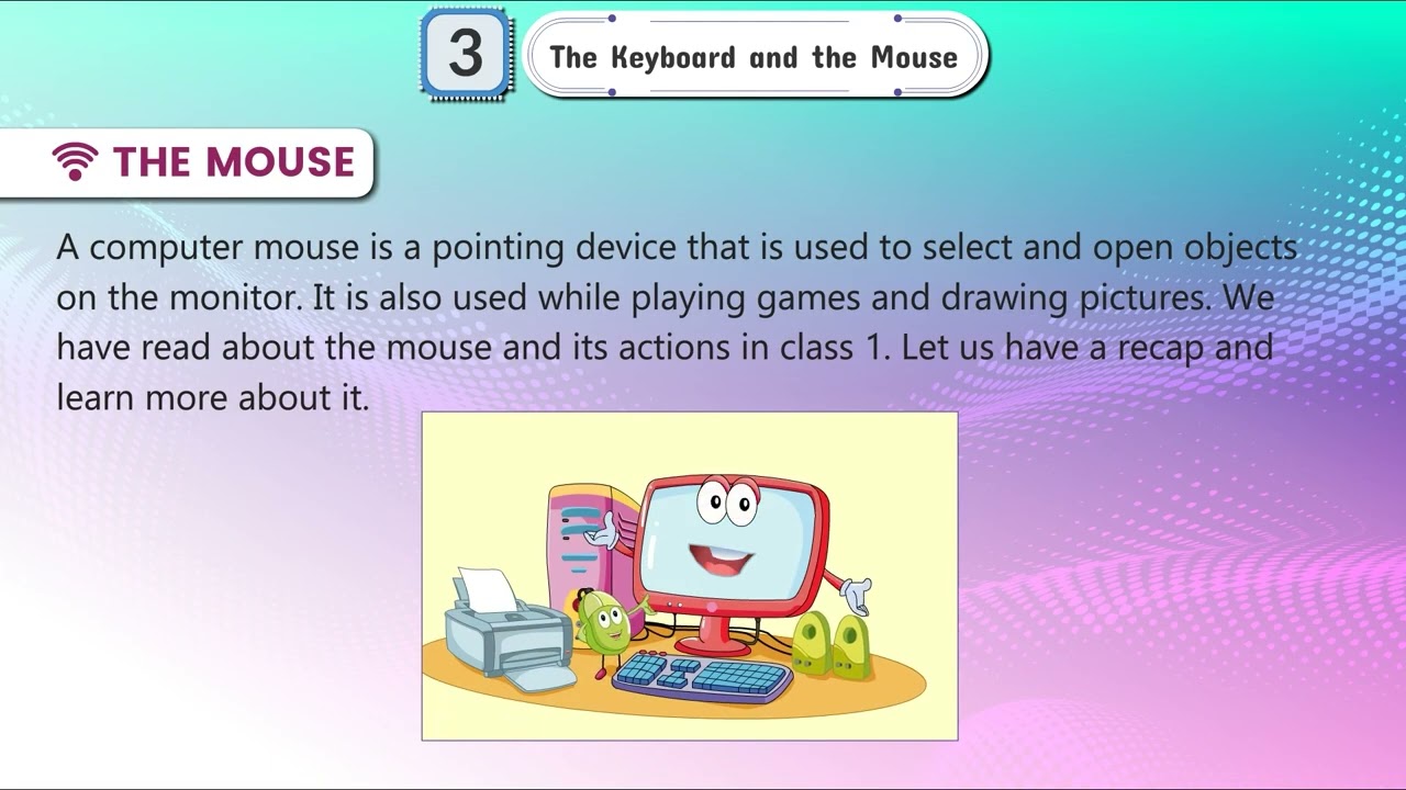 Ch 3 | Bright Shine | Computer | Class 02 | The Keyboard  and the Mouse | For children