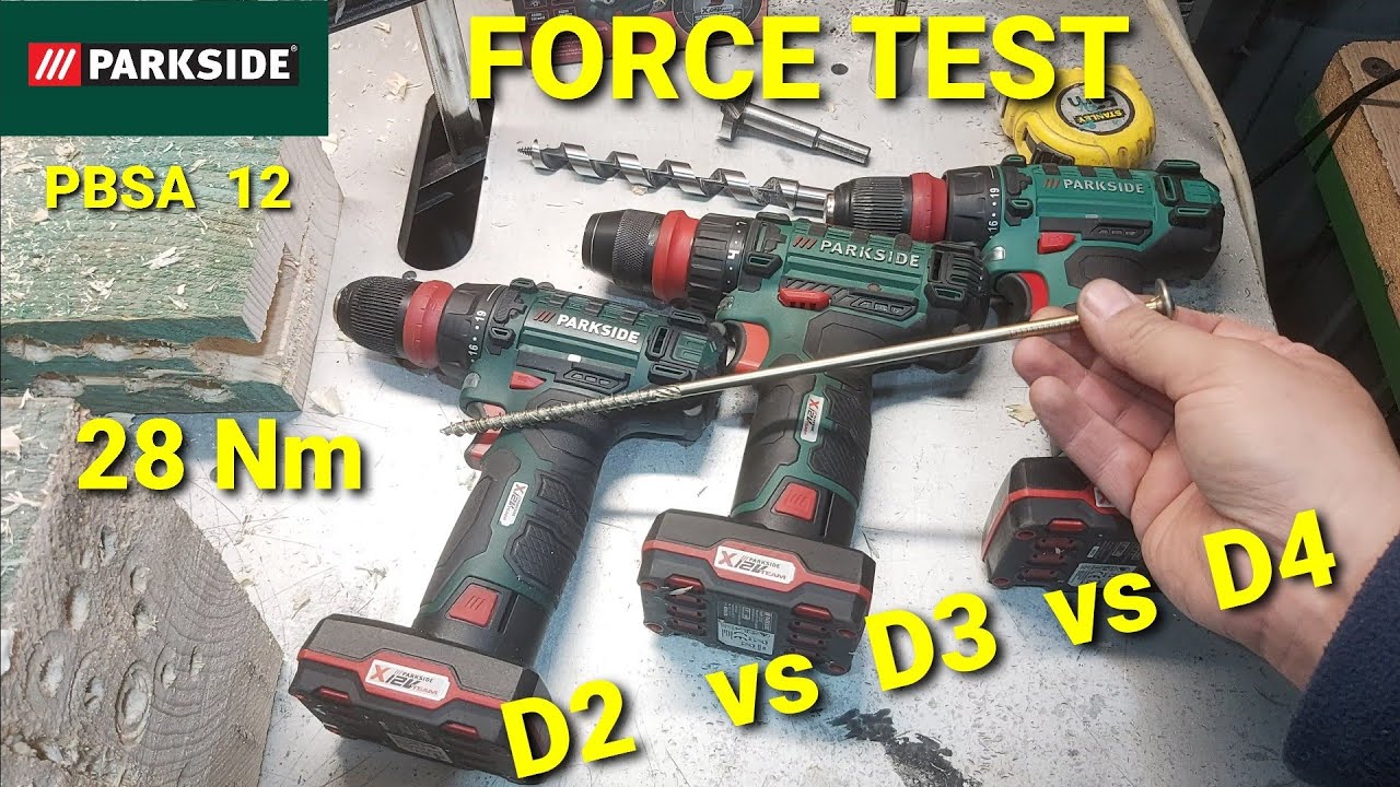 Parkside cordless screwdriver PBSA 12 D4 Unboxing and compare D2 vs D3 vs D4