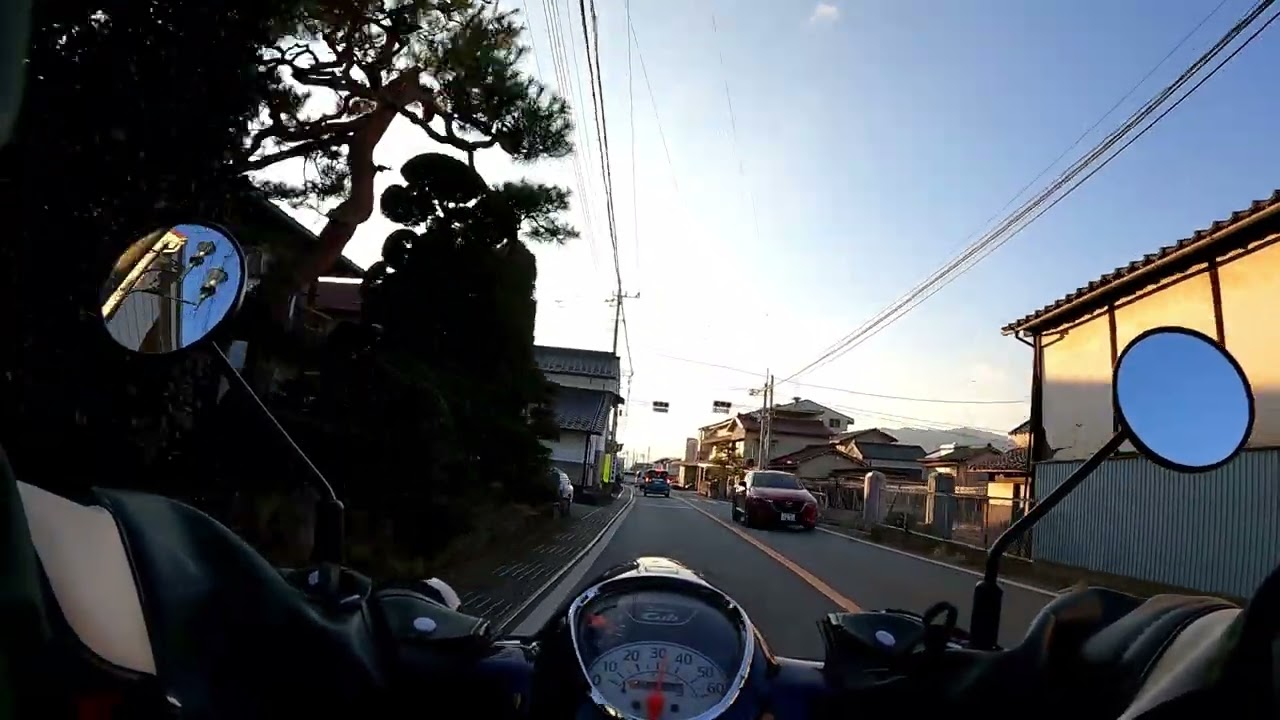 スーパーカブAA09　夕の走行　② 　2026年2月22日　気温が高い　風があるが少しも寒くない