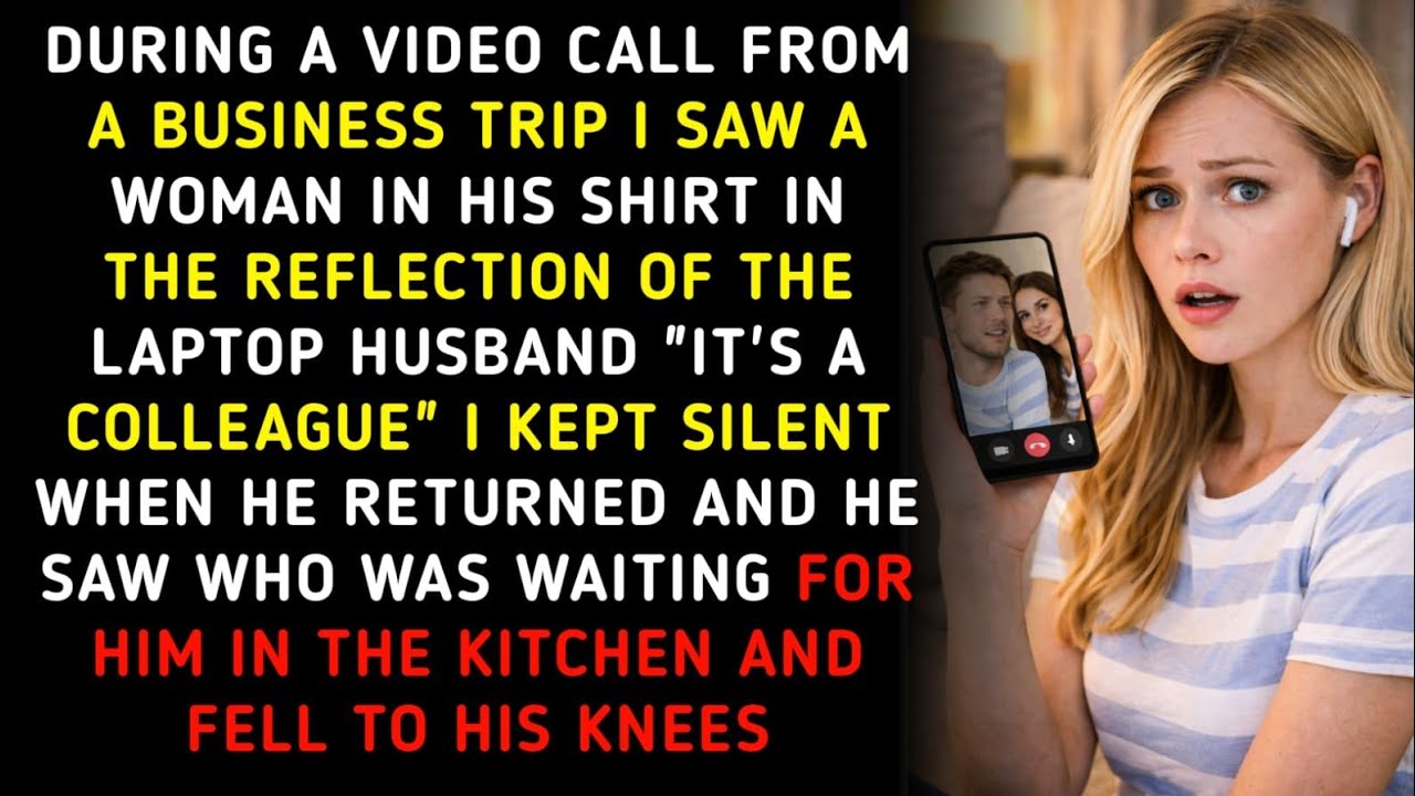 During A Video Call From A Business Trip I Saw A Woman In His Shirt, But I Kept Silent. When He R...