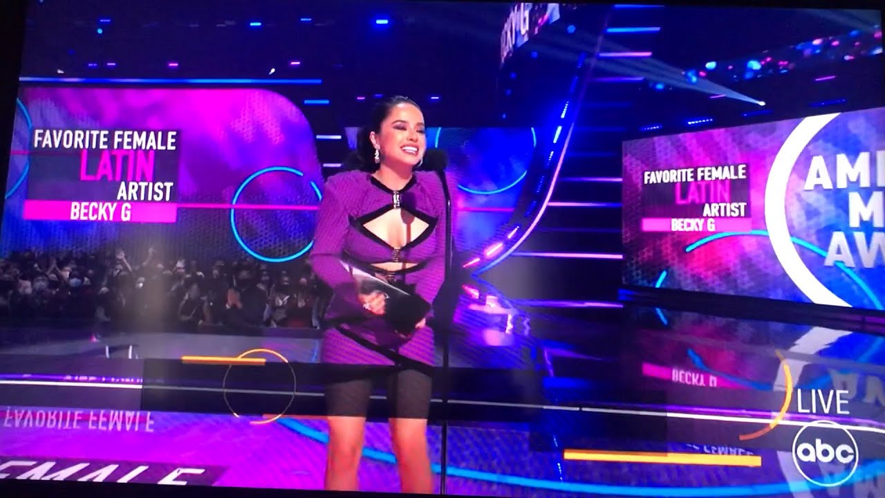 Becky G Wins Favorite Female Latin Artist at the 2021 American Music Awards