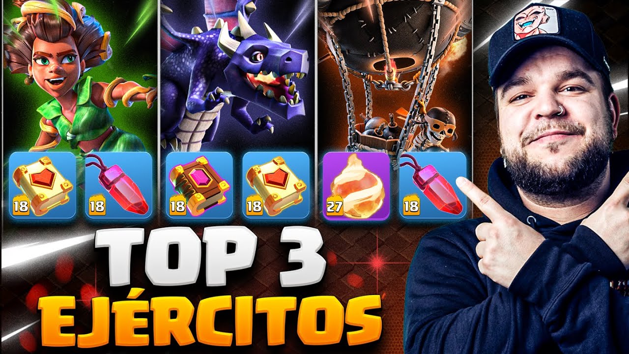 🔥 TOP 3 EJÉRCITOS MÁS ROTOS del META ACTUAL | CLASH OF CLANS