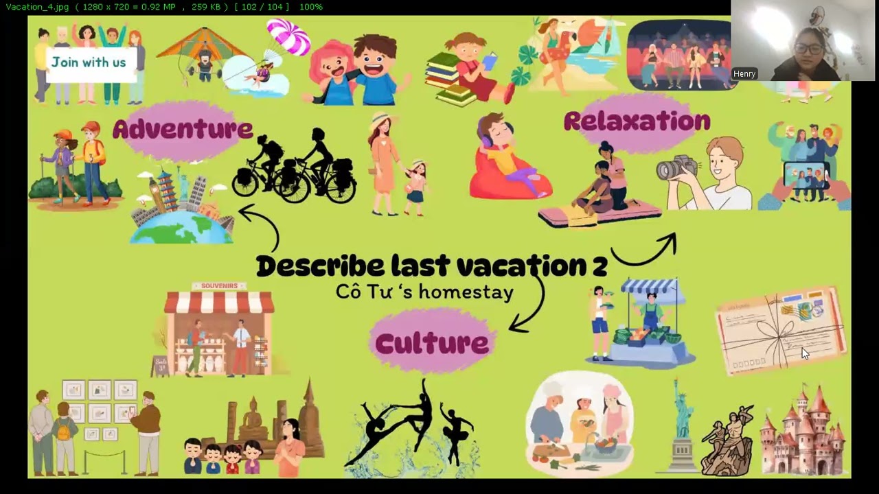 Tiếng Anh Giao Tiếp Phan Thiết: Linh practices talking about Vacation