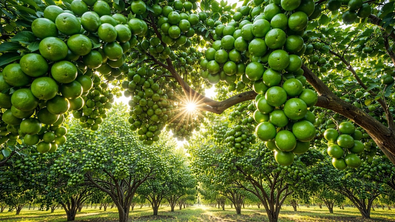 How Lime Trees Are Grown  From Planting to Harvest  Calm Agricultural Documentary