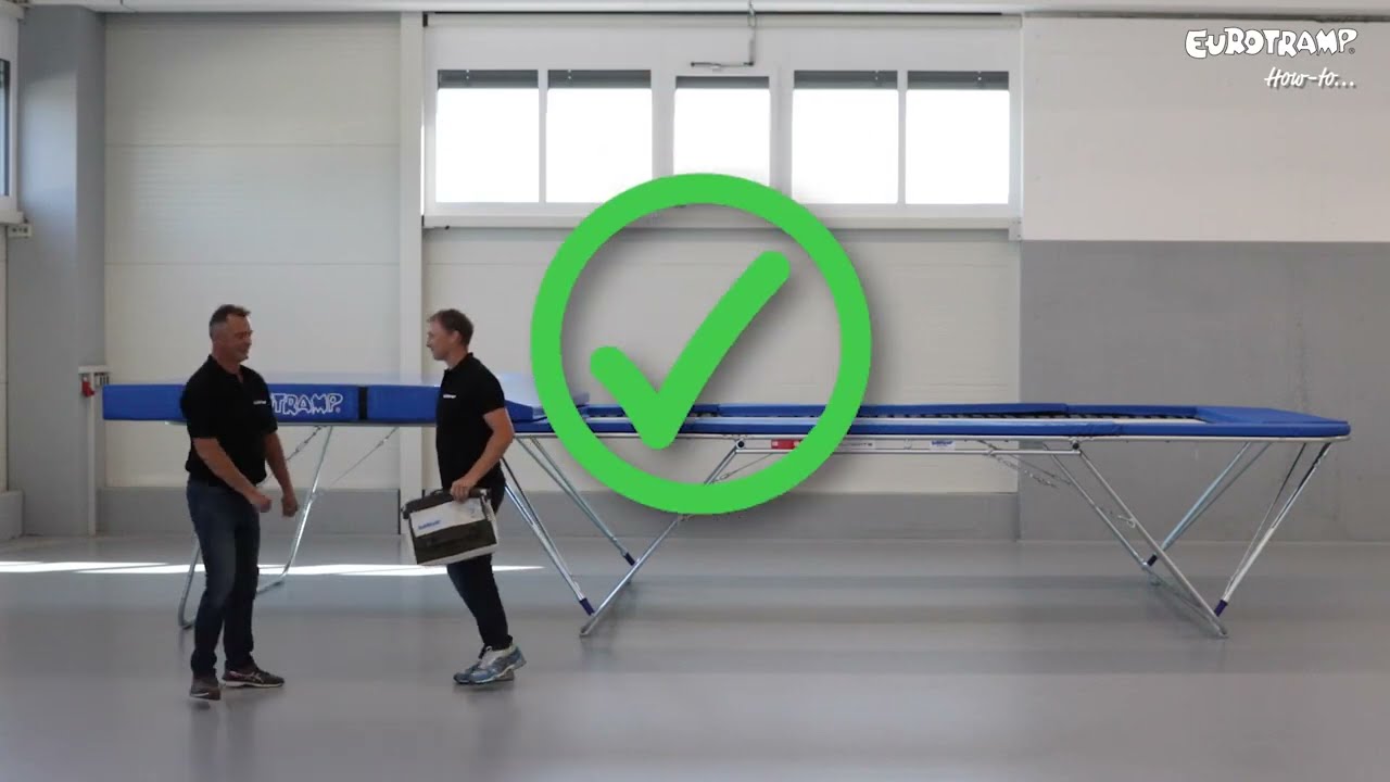 How to: Set Up instructions for Eurotramp large trampolines
