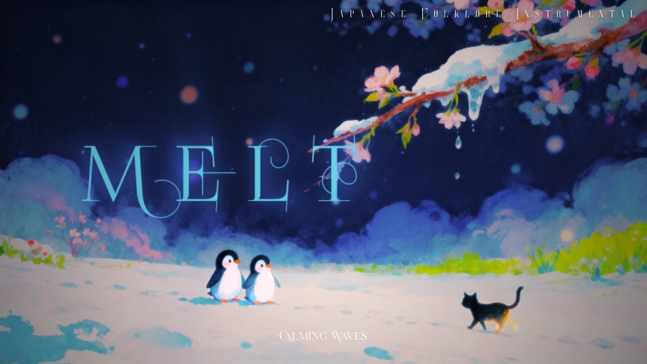 Relax here... as the snow slowly melts away | Japanese Folklore Instrumental