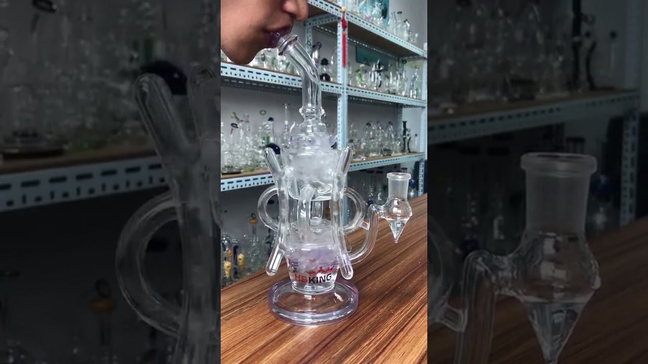 K701 4 CHAMBERS RECYCLER INLINE PERCOLATOR BONG