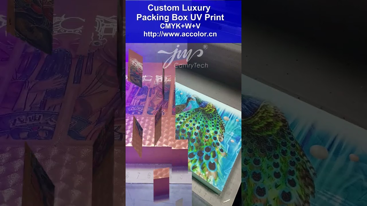 Custom Luxury Packing Box UV Print #glass #food #kitchentray #uvprinter #melamine #one