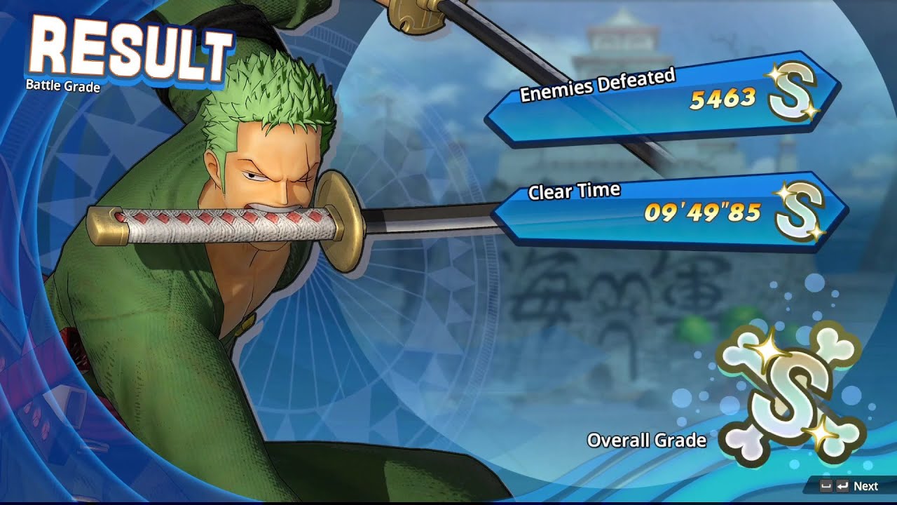 One Piece: True Pirate Warriors 4 - Zoro (S Rank) 09'49