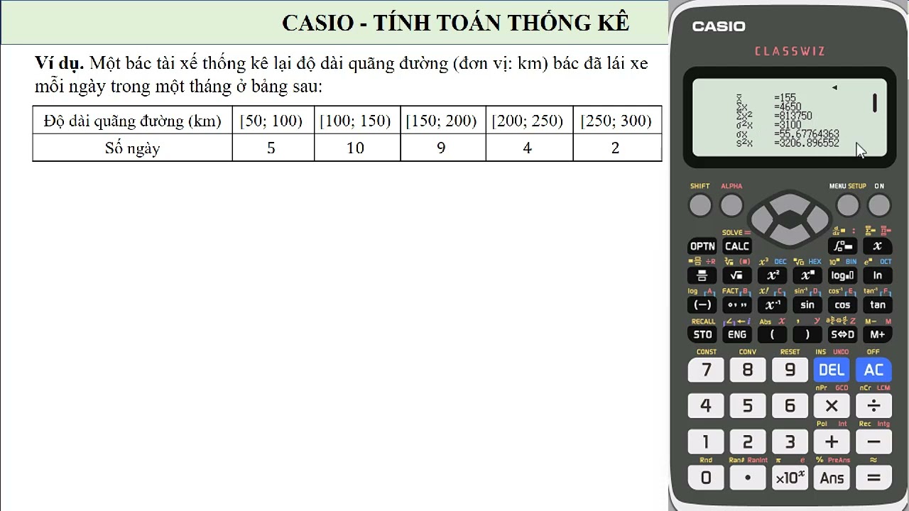 [CASIO #10]  CASIO 580VNX - TÍNH TOÁN THỐNG KÊ