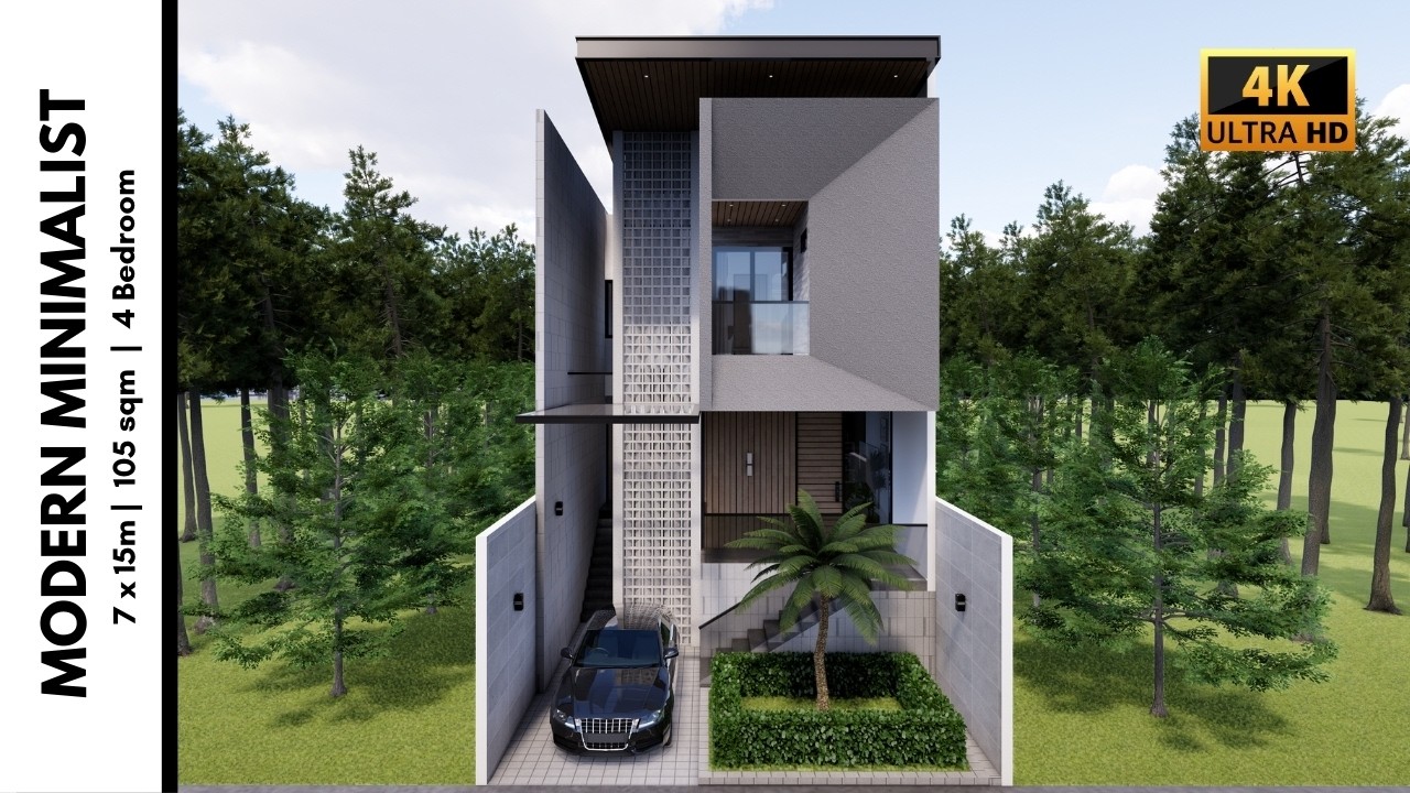4 Bedroom Modern Minimalist House 7x15m | Clean & Elegant ❤️