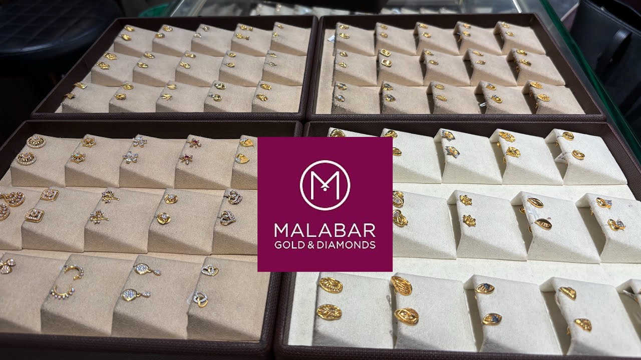 Malabar gold lightweight daily wear cute gold stud earrings with price and weight gold stud earrings