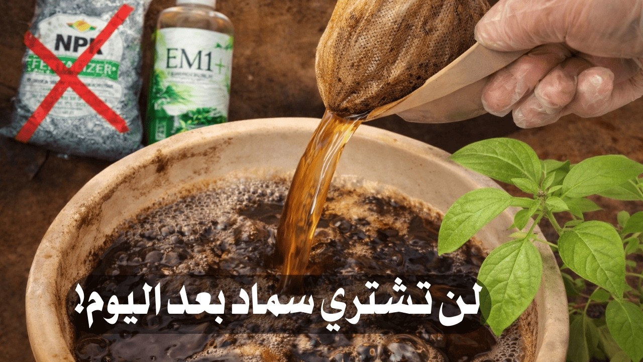 لن تشتري سماد بعد اليوم! طريقة عمل شاي الكمبوست من سماد الحمام مع EM1 لنتائج خرافية