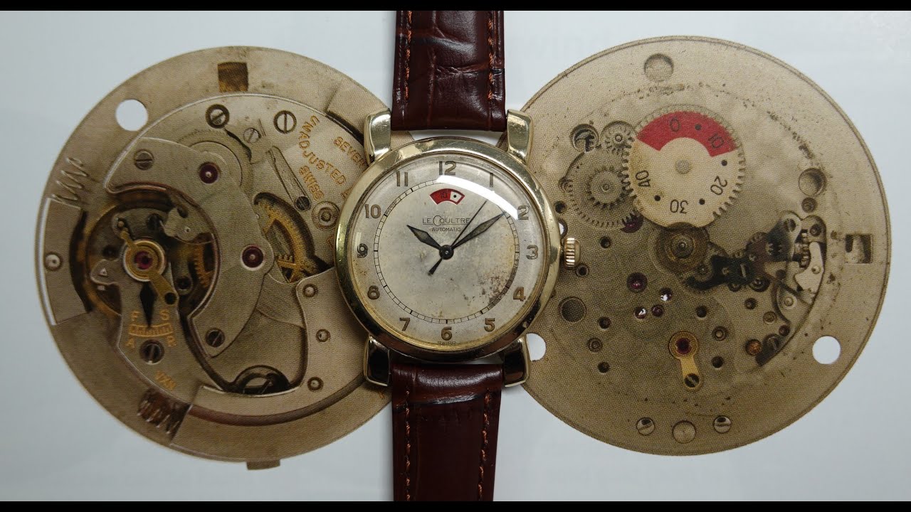 1953 LeCoultre Powerwind bumper automatic men's vintage watch - the first auto with power reserve.