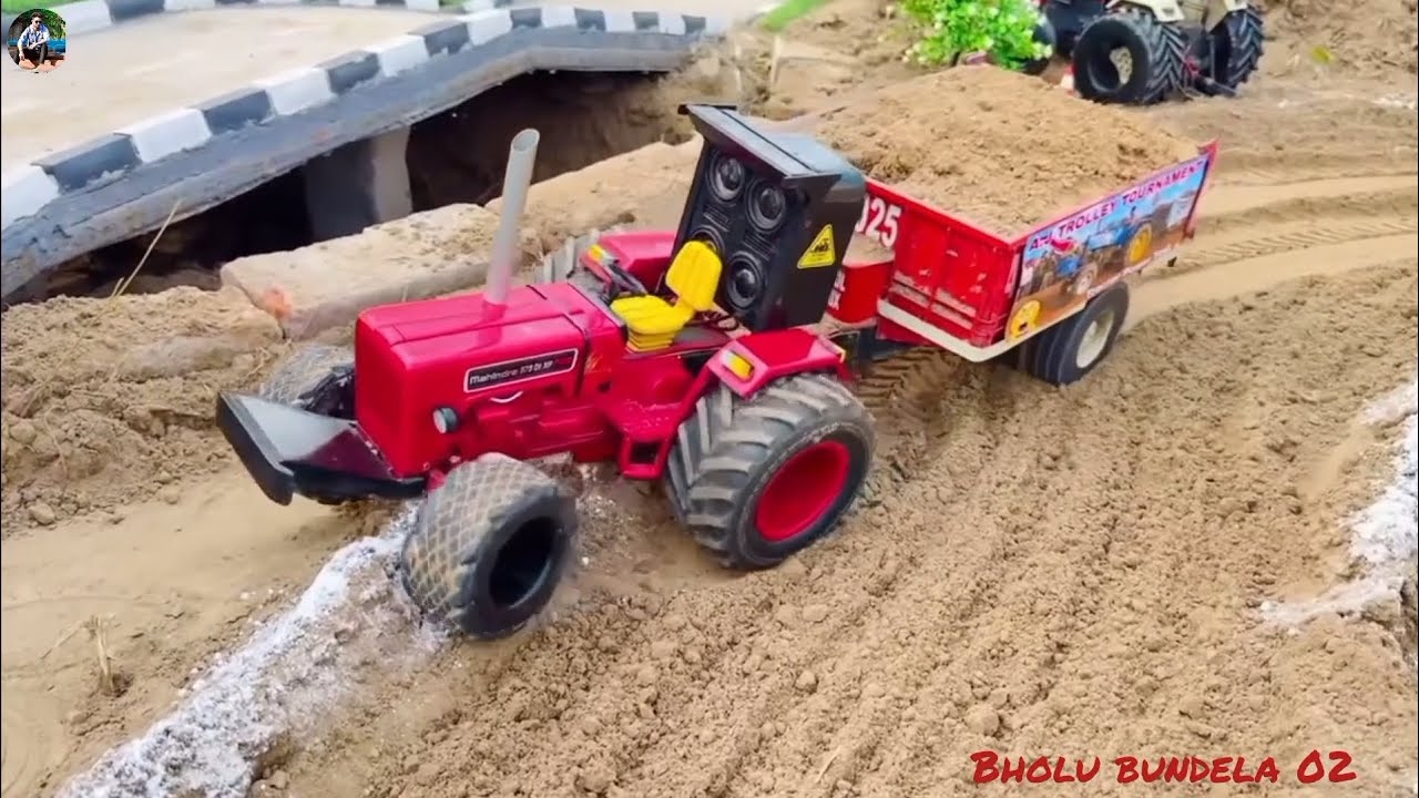 Mini Trolley Tournament with Sonalika Rx 60 😱I Build a Trolley pulling track for Rc Tractor 🔥 part