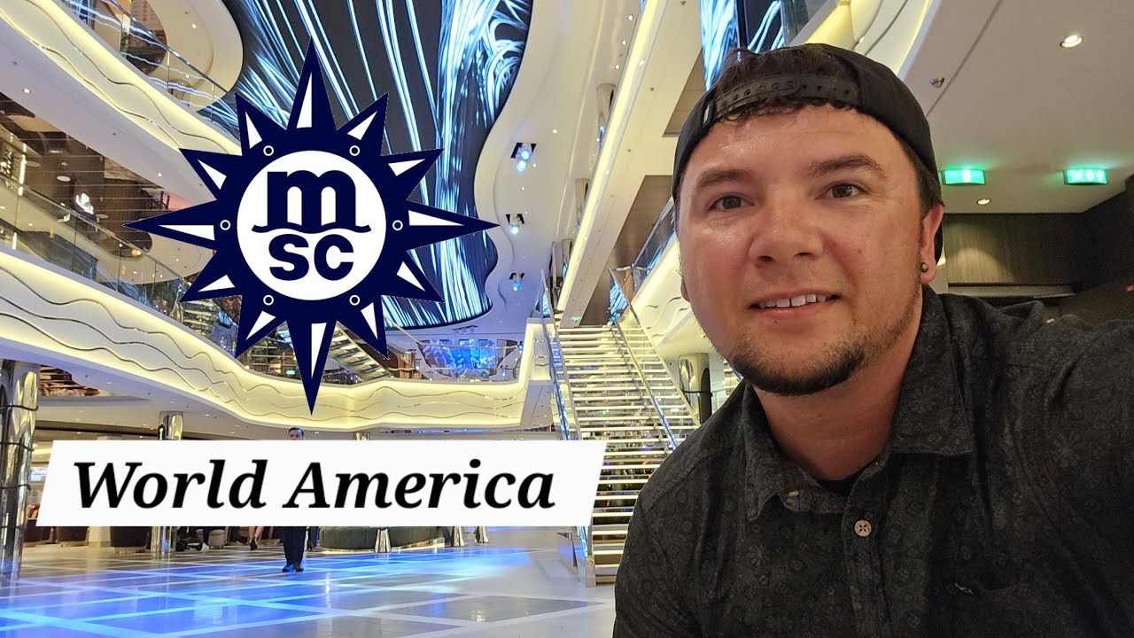 MSC World America Western Caribbean cruise, Day-6 at Sea. Tour around the ship and 70's night
