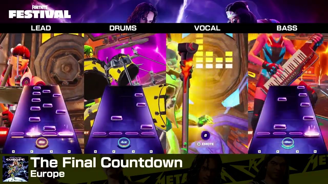 [Fortnite Festival] The Final Countdown (Hard Full Band, 100% Flawless)
