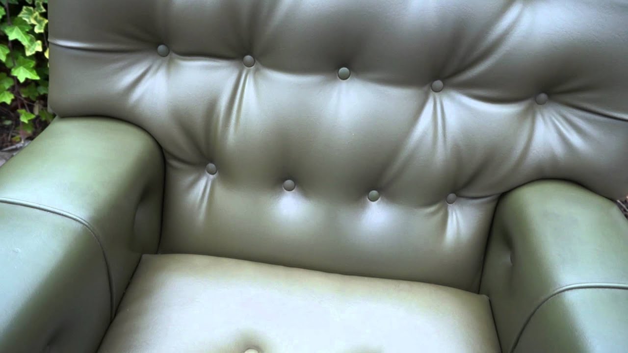 Two Vintage Retro 1960s 1970s Design Armchairs Swivel Tilt Base Olive Green item 290960375265