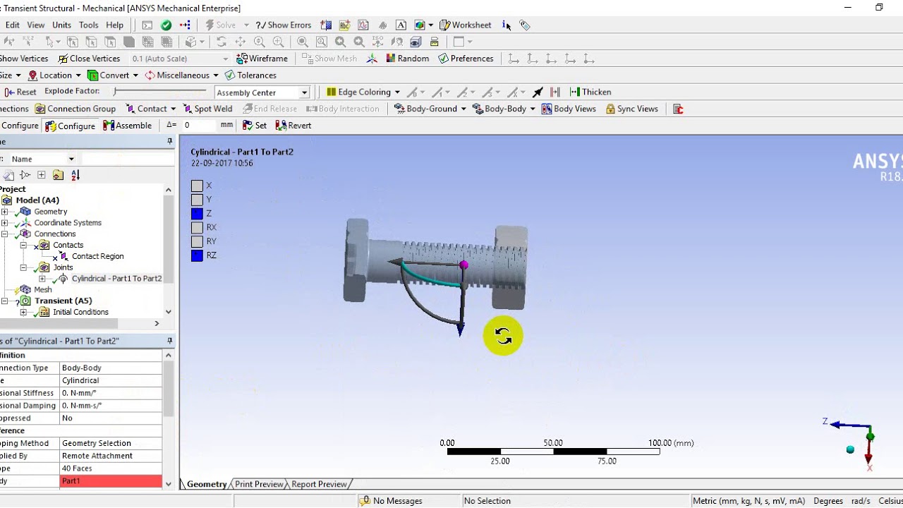 analysis of nut and bolt in ansys software