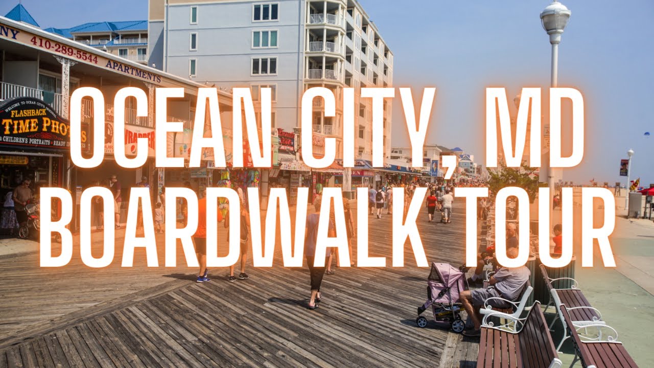 OCEAN CITY MD BOARDWALK WALKING TOUR | 10 MINUTES UNINTERRUPTED WALKING TOUR | OCMD BOARDWALK 2021