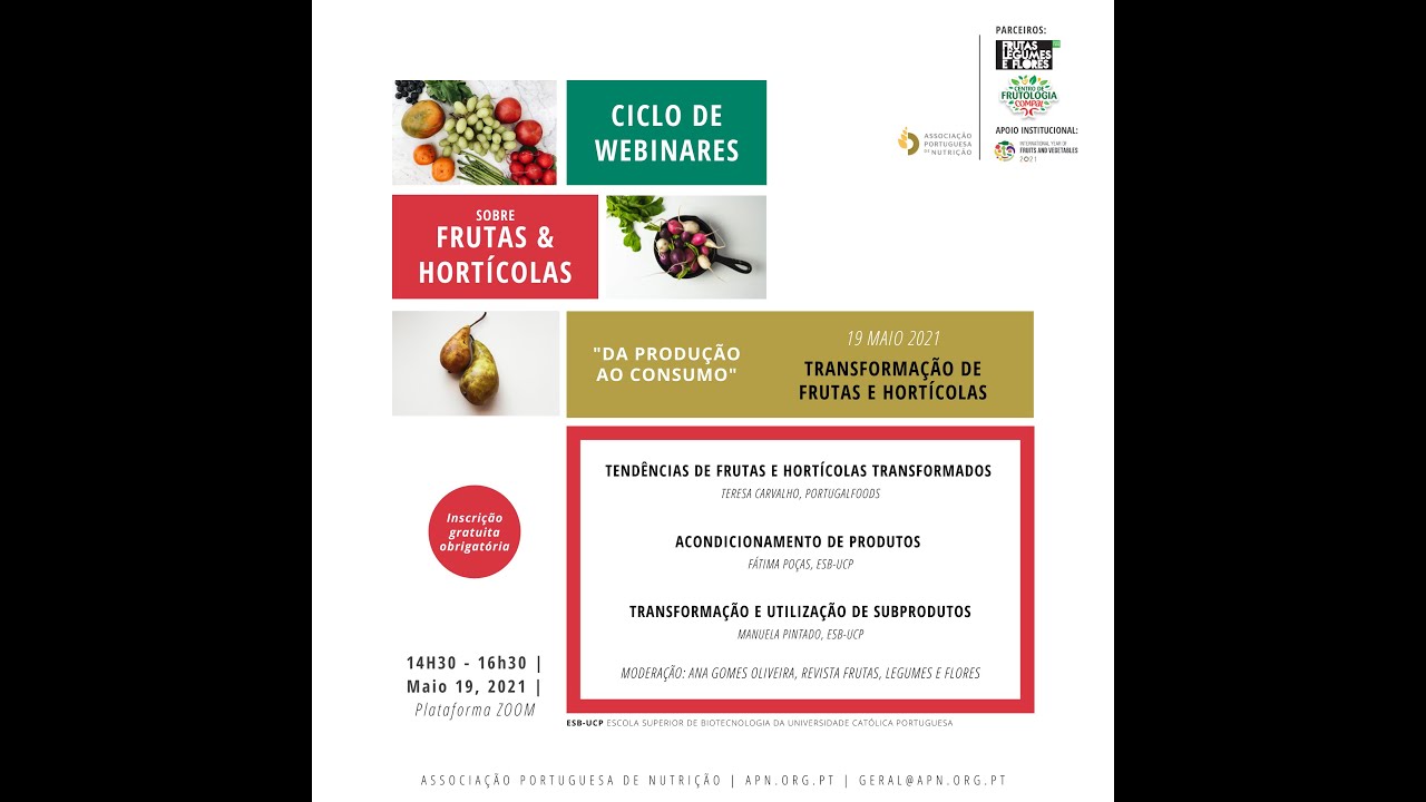 2º Webinar | Frutas e Hortícolas: da Produção ao Consumo | 