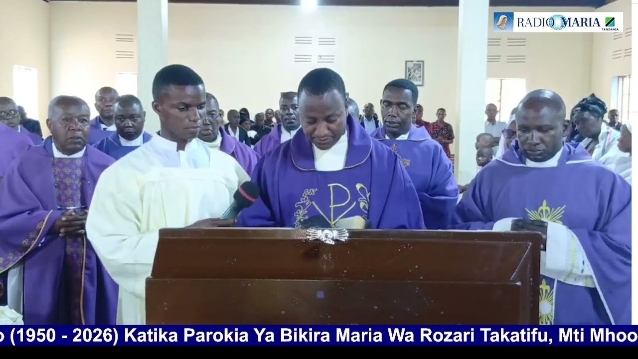 Padre Antipasi Joseph Kadogoo alivyoongoza Sala ya Buriani kwa Marehemu Paul Remi Tarimo (1950-2026)