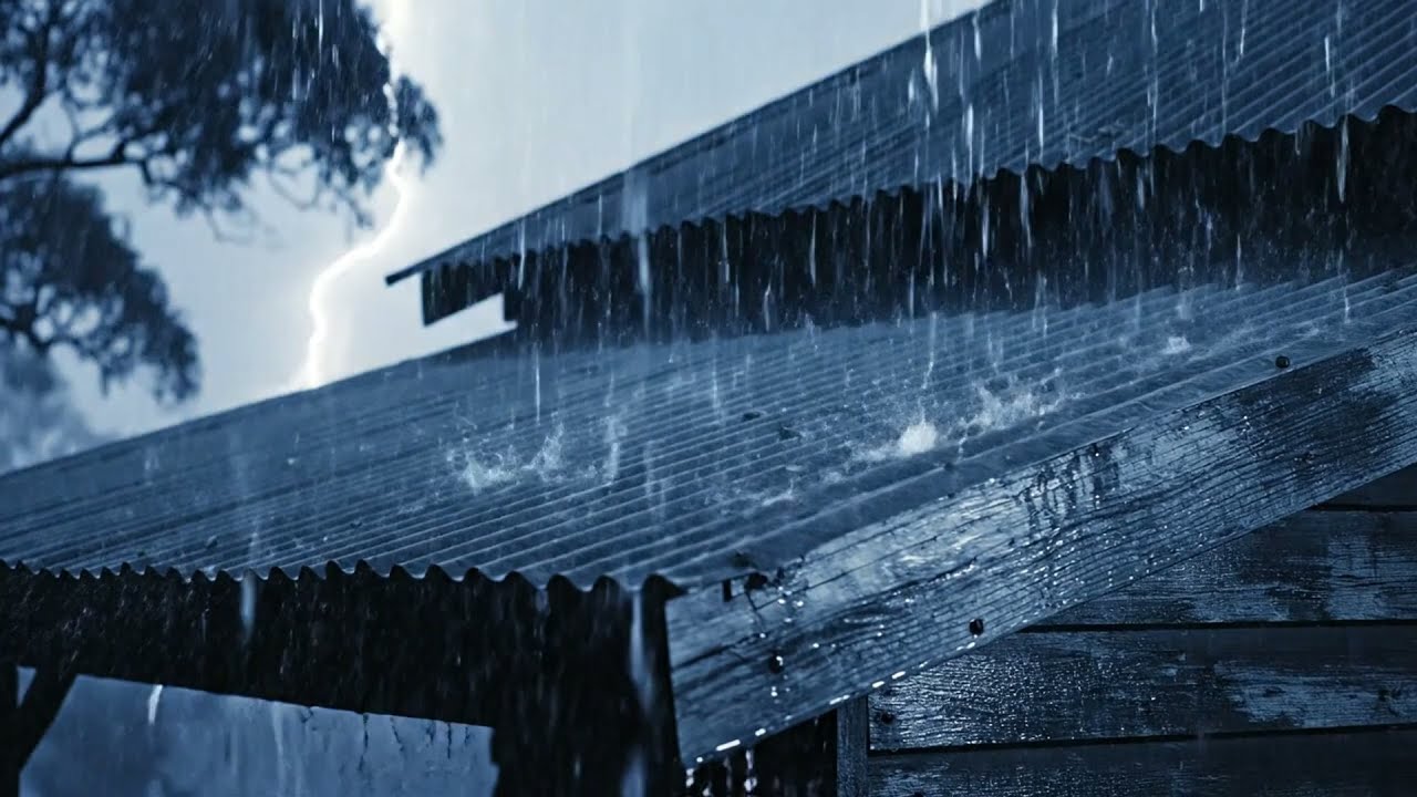 Deep Sleep Instantly in Yellow Tent with Non Stop Heavy Rain & Thunder Sounds in the Forest at Night
