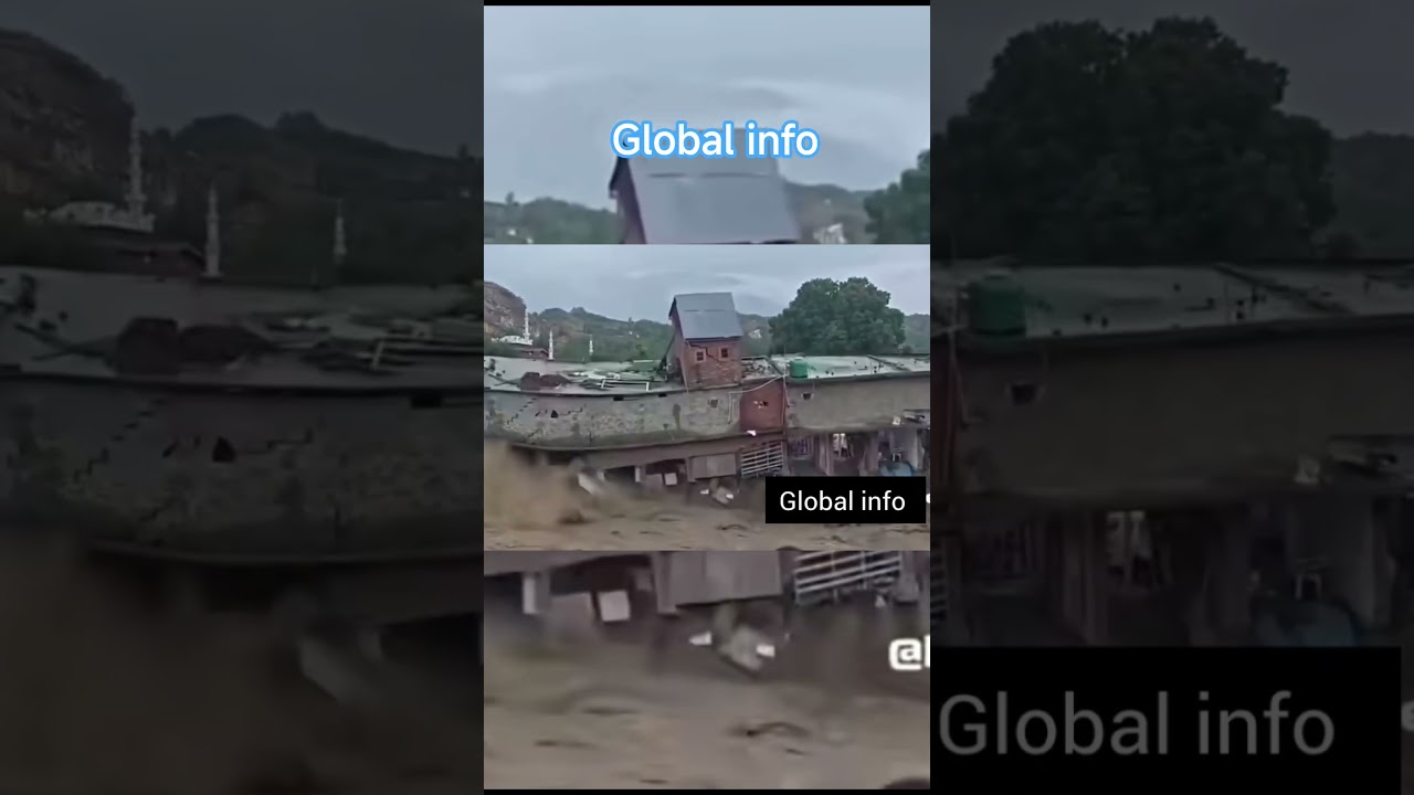 Dozens of Shops Swept Away by Raging Floodwaters in Beerwah, Budgam @globalinfo7051