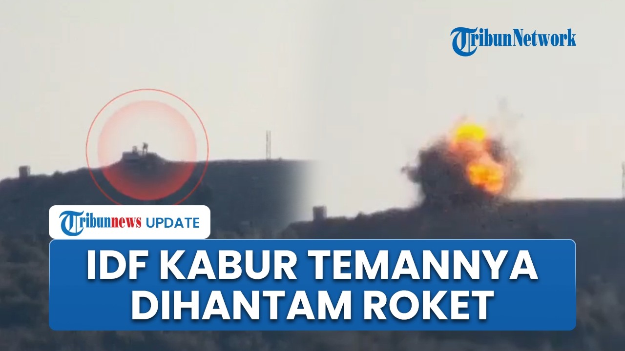 Detik-detik Kumpulan Tentara dan Tank Israel Diledakkan Hizbullah di Atas Bukit, IDF Panik Kabur