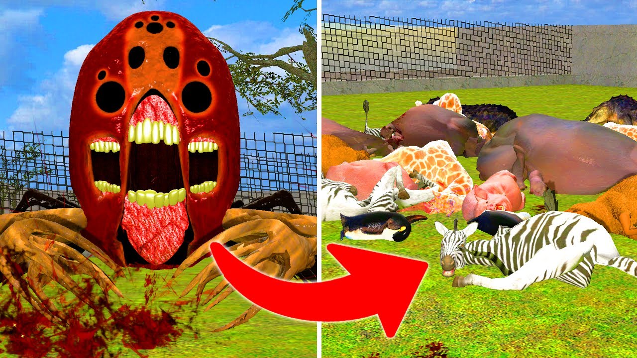 WHAT IF I BECOME ZOOCHOSIS VIRUS AND KILL ALL ZOO ANIMALS? - Garry's Mod