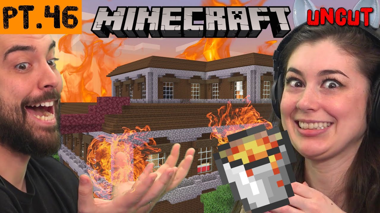 Burning down a Woodland Mansion (Minecraft pt.46 uncut)