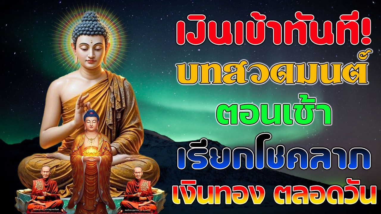 บทสวดมนต์ตอนเช้า เรียกโชคลาภ เงินทอง ตลอดวัน วามสุขความเจริญด้วยเถิด🙏🙏🙏แผ่เมตตา แผ่ส่วนกุ