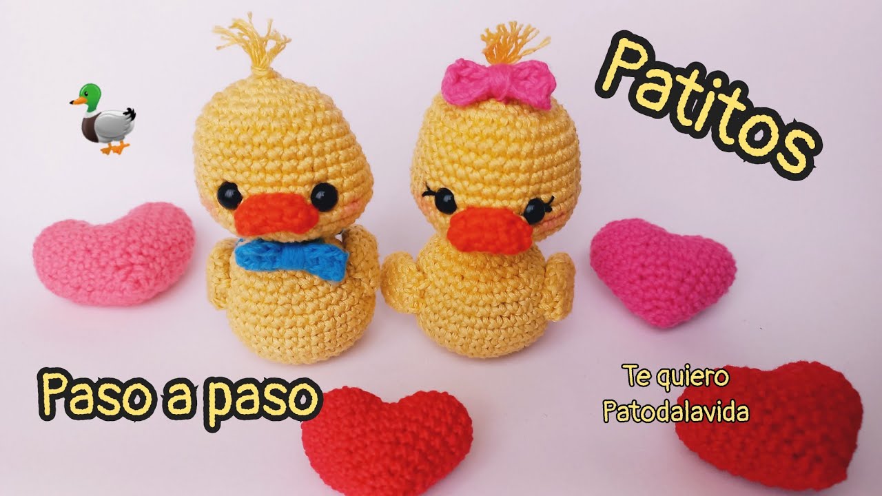 Patitos tejidos a crochet 🦆 ( Paso a paso)