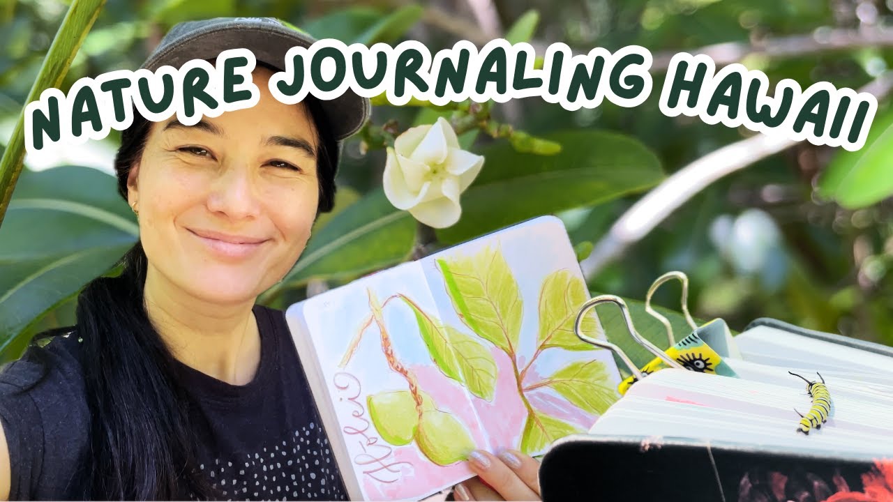 Let's draw outside! NATURE JOURNALING TIPS and exploring rare plants in Hawaii / VLOG episode 01