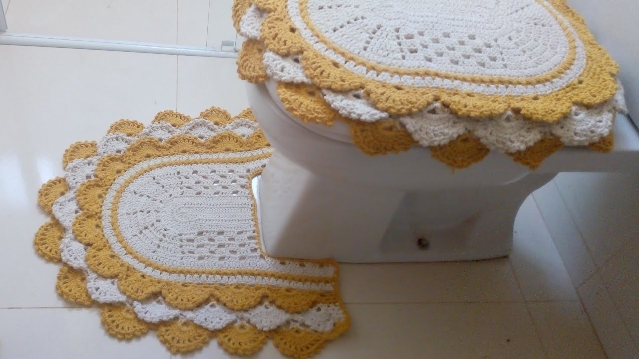 Jogo de banheiro lavanda (2 parte) do tapete pé do vaso #samilacroche