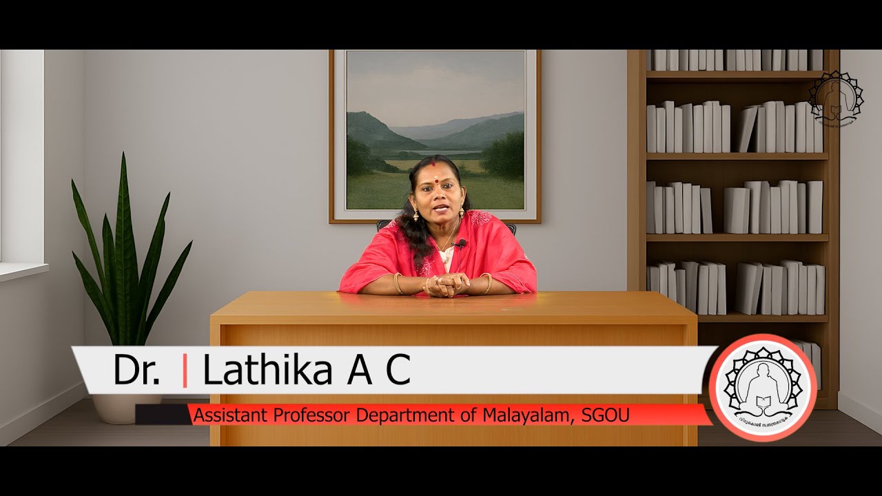 BA MALAYALAM B21ML01GE ആധുനിക മലയാള സാഹിത്യ ചരിത്രം BLOCK 1 ആധുനിക മലയാളകവിത UNIT 1&2